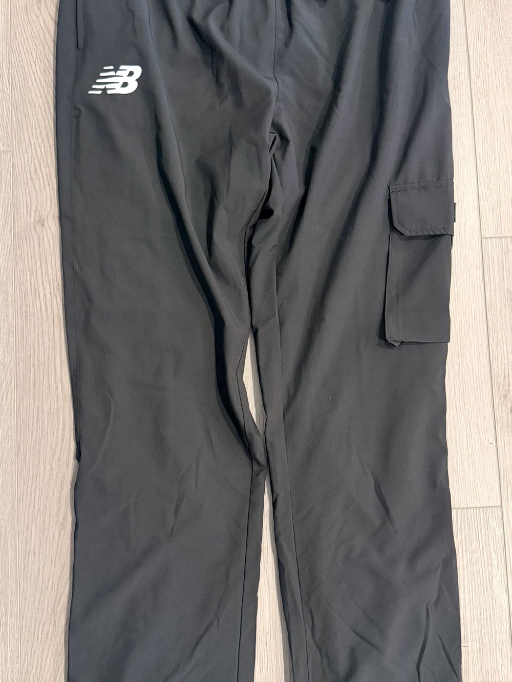NWT New Balance All Motion Mesh Lined Cargo Pants Men's Size L Black Buckle Belt